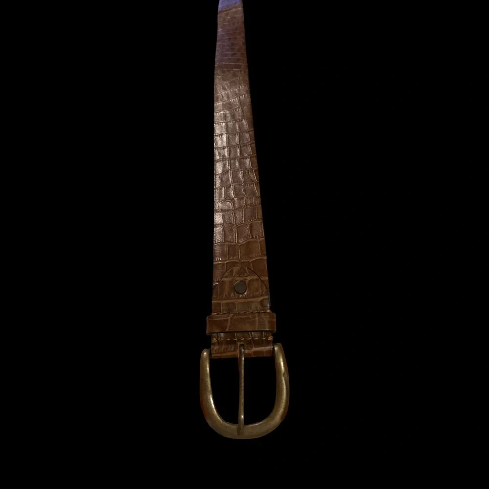 New Diba true Elegant Brown Crocodile-Embossed Belt‎
